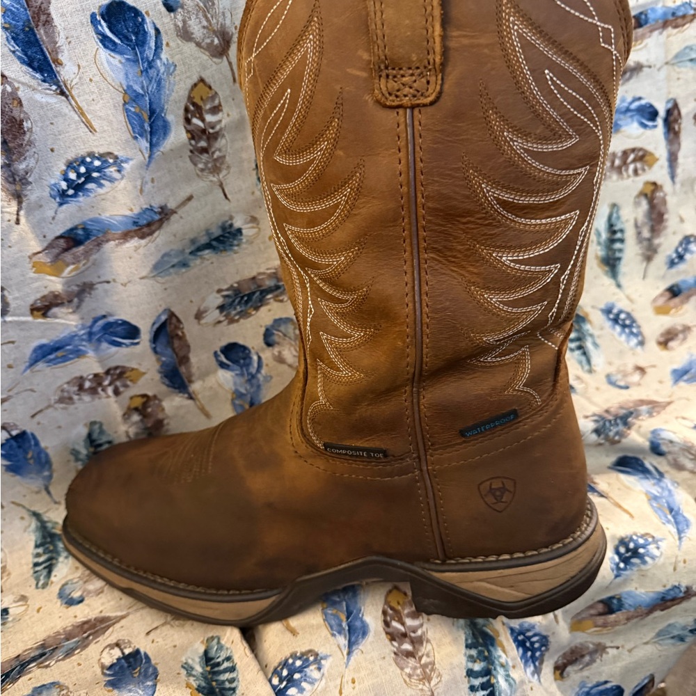 Ariat Brown Leather Pull-On Boots